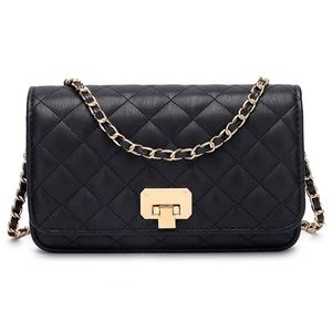 Black Quilted Crossbody Purse